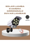 ® Güneş Enerjili LED Lamba + Güvenlik Kamerası Görünümlü– 5-8 m Hareket Algılamalı, Beyaz Işık