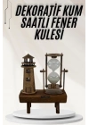 ® Hediyelik Eşya Retro Ahşap Deniz Feneri Kum Saati Biblo