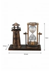 ® Hediyelik Eşya Retro Ahşap Deniz Feneri Kum Saati Biblo