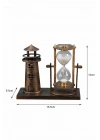 ® Hediyelik Eşya Retro Ahşap Deniz Feneri Kum Saati Biblo
