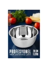 ® Inox Kase  - 20 Cm 1 Litre Karıştırma Kabı Profesyonel 304 Paslanmaz Çelik