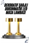 ® Kablosuz Renkli Masa ve Gece Lambası Altın Rengi Dokunmatik Led Lamba