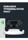 ® Kablosuz Titreşimli Oyun Kolu – PS4 Uyumlu Ergonomik Tasarım ve Uzun Pil Ömrü