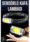 Kafa Lambası El Fenerli Kamp Lambası USB Şarjlı Esnek Lamba