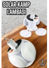 ® Kamp Lambası Işıldak Beyaz Işık Güneş Enerjili Solar Aydınlatma 5 Kanatlı Katlanabilir