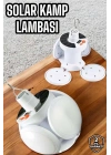 ® Kamp Lambası Işıldak Beyaz Işık Güneş Enerjili Solar Aydınlatma 5 Kanatlı Katlanabilir