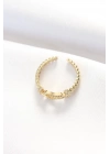 ® Kemer Tokası Tasarımlı Gold Renk Zirkon Taşlı Ayarlanabilir Yüzük