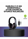 ® Kırmızı Gaming Headset Mikrofonlu Sağlam Kablolu Konforlu