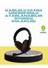 ® Kırmızı Işıklı Oyuncu Kulaklığı Kablolu Mikrofonlu Profesyonel