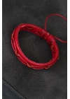 ® Kırmızı Renk İpli Yeni Sezon Deri Erkek Bileklik