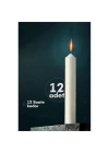 Klasik Mum 12 Adet - Kokusuz Mum 721864