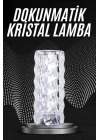 ® Kristal Lamba Masa Lambası Şarjlı Masa Lambası Dokunmatik Sensör Usb Şarjlı