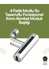 ® Krom Musluk Başlığı | 4ü 1 Arada Su Çıkışı | Kolay Montajlı