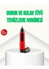 ® Kulak Burun Tüy Temizleme Makinası Pilli Kırmızı Ergonomik