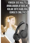 ® Kulak Üstü Kablosuz Bluetooth Kulaklık Gürültü Önleyici Uzun Şarj Süreli