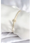 ® Kutup Yıldızı Figür Pirinç Gold Renk Kadın Bileklik