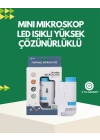 ® LED Aydınlatmalı 80–200 Kat Büyütmeli Cep Mikroskop