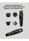 ® LED Ekranlı Şarjlı Saç ve Sakal Kesme Makinesi Erkek Bakım Cihazı Çok Başlıklı Set