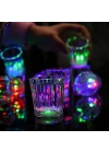 LED Işıklı Eğlence Bardakları - 3 Modlu Renk Değiştiren Bardak 12 Adet