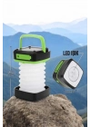 ® Led Lamba Kamp Lambası Hafif Taşınabilir Şarj Süreli Akordeon El Fenerli