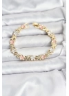 ® Lotus Model Pirinç Gold ve Pembe Renk Kadın Bileklik