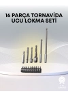 ® Metal Gövdeli 16lı Bits Seti Çok Fonksiyonlu Tamir Aleti