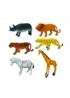 ® 0715 Vahşi Hayvanlar Poşetli 6lı Hayvan Oyun Seti -