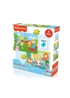 ® 13406   Baby Puzzle - Railway & Bedtime / 12+24 Parça Puzzle / +4 yaş
