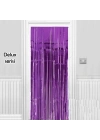 Işıltılı Duvar ve Kapı Perdesi Mor Renk 90x200 cm