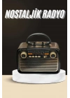 ® Nostaljik Radyo Bluetooth Bağlantılı Müzik Kutusu Ahşap