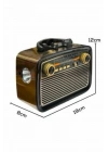 ® Nostaljik Radyo Bluetooth Bağlantılı Müzik Kutusu Ahşap