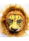 Peluş Aslan Maskesi Kahverengi Yeleli Mega Peluş 33 No