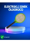 ® Pil ile Çalışan Elektrikli Sivrisinek Raketi | Kimyasal İçermeyen Hijyenik Çözüm