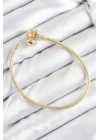 ® Pirinç Charm Topcuk Model Gold Renk Kadın Bileklik
