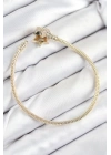 ® Pirinç Charm Zirkon Taşlı Yıldız Model Gold Renk Kadın Bileklik
