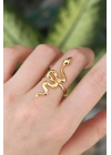 ® Pirinç Gold Renk Ayarlanabilir Yılan Yüzük