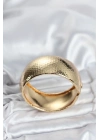 ® Pirinç Gold Renk Bombeli Vintage Kadın Bileklik