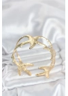 ® Pirinç Gold Renk Deniz Yıldızı Model Kadın Bileklik