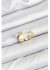 ® Pirinç Gold Renk Kemik Model Kadın Yüzük