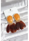 ® Pirinç Gold Renk Vintage Model Kadın Küpe