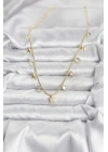 ® Pirinç Gold Renk Yıldız Model Kadın Kolye