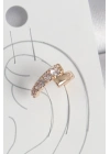 ® Pirinç Gold Renk Zirkon Taşlı Kadın Kıkırdak Küpe