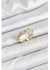 ® Pirinç Gold Renk Zirkon Taşlı Vintage Kadın Yüzük