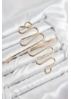 ® Pirinç Kıvrımlı Model Gold Renk Kadın Pazu Bileklik