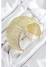 ® Pirinç Tel Sarma Model Gold Renk Kadın Bileklilk