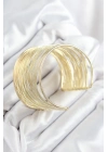 ® Pirinç Tel Sarma Model Gold Renk Kadın Bileklilk