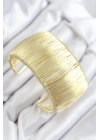 ® Pirinç Tel Sarma Model Gold Renk Kadın Bileklilk
