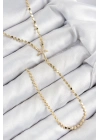 ® Pirinç Zirkon Taşlı Ezme Zincirli Deniz Yıldızı Model Gold Renk Y Kolye