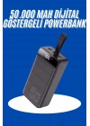 ® Powerbank 50.000 Mah Dijital Göstergeli Taşınabilir 4 Portlu Hızlı Powerbank