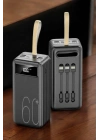 ® Powerbank 60.000 MAH 4 Portlu Uzun Şarj Süreli Dijital Göstergeli